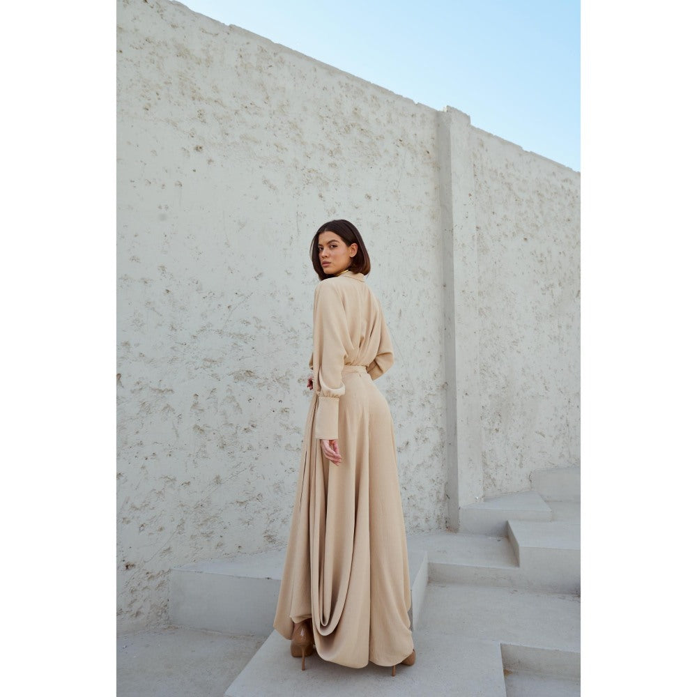 RENASCI Beige Solid/Plain Wing Co-Ord (Set of 2)