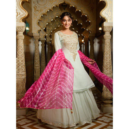 Rhapsody Jaipur Powder Blue Gotapatti Skirt (Set of 3)