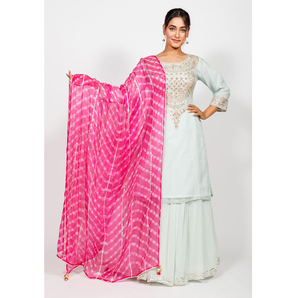 Rhapsody Jaipur Powder Blue Gotapatti Skirt (Set of 3)