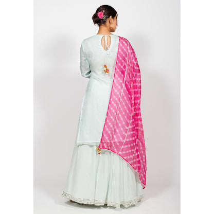 Rhapsody Jaipur Powder Blue Gotapatti Skirt (Set of 3)