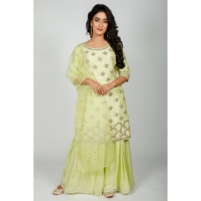 Rhapsody Jaipur Green Mirror Suit (Set of 3)