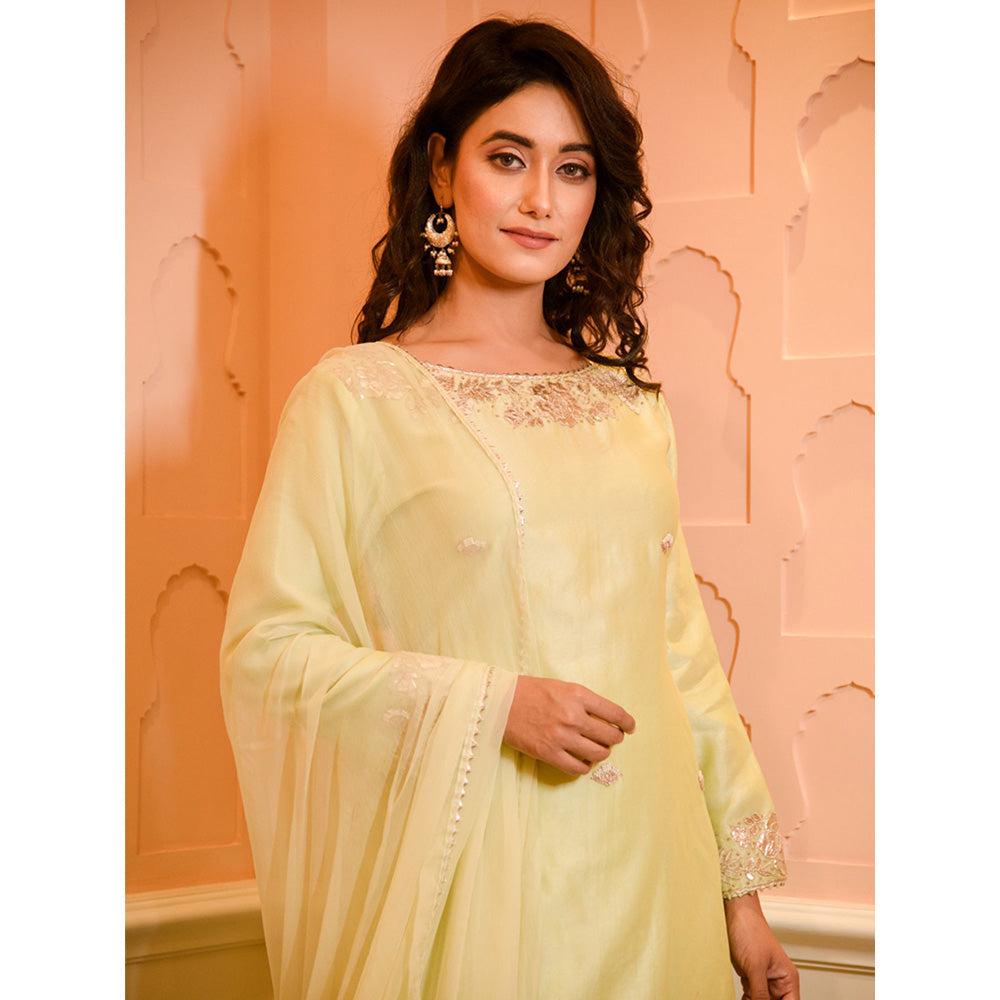 Rhapsody Jaipur Green Rose Gotapatti (Set of 3)