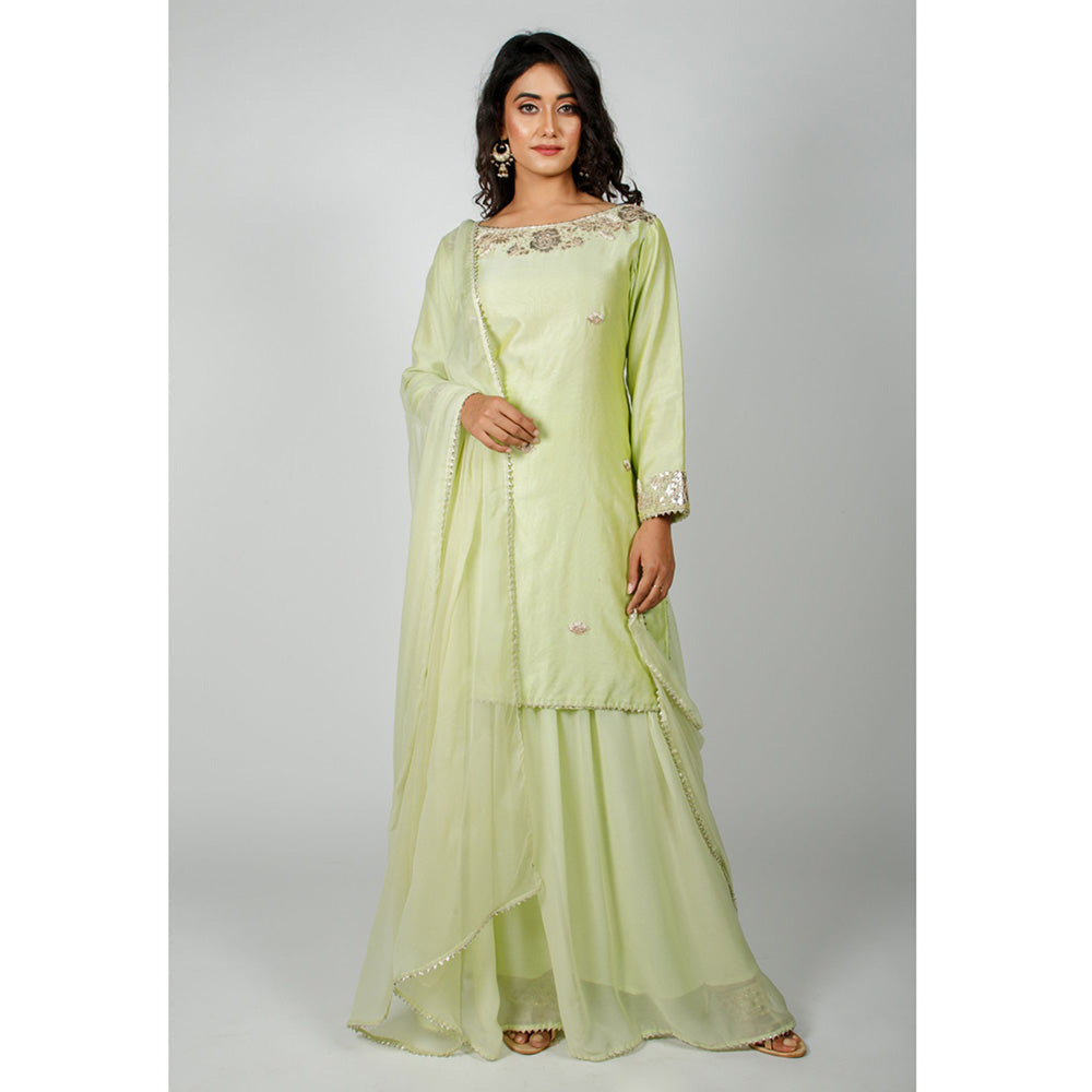 Rhapsody Jaipur Green Rose Gotapatti (Set of 3)