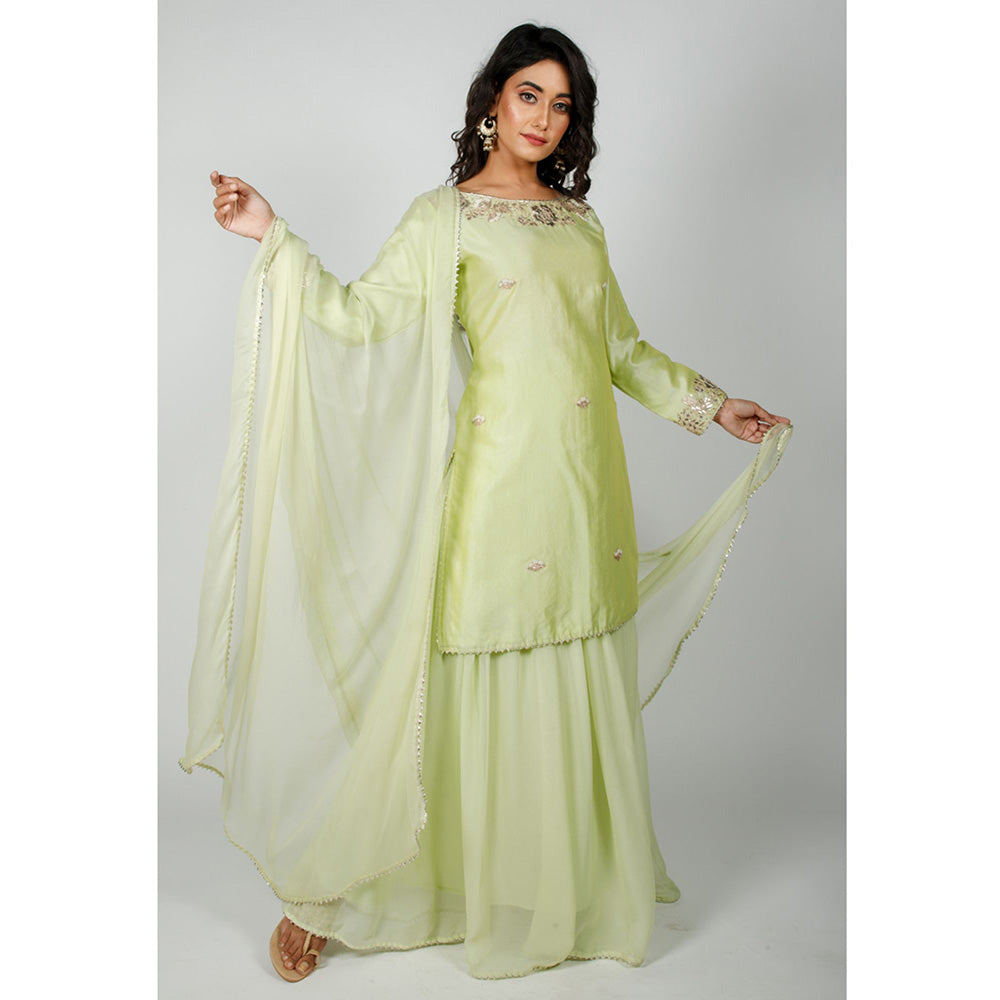 Rhapsody Jaipur Green Rose Gotapatti (Set of 3)