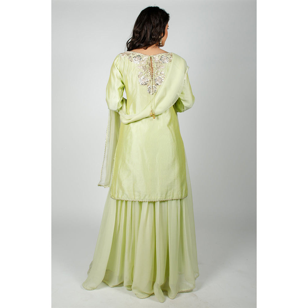 Rhapsody Jaipur Green Rose Gotapatti (Set of 3)