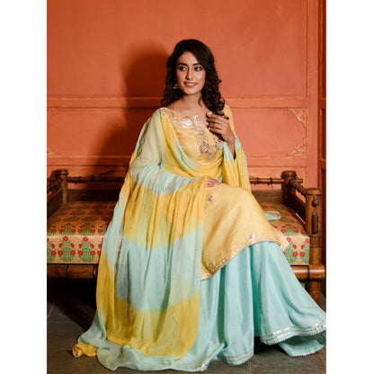 Rhapsody Jaipur Yellow Turquoise Skirt (Set of 3)