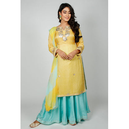Rhapsody Jaipur Yellow Turquoise Skirt (Set of 3)