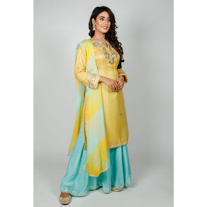 Rhapsody Jaipur Yellow Turquoise Skirt (Set of 3)