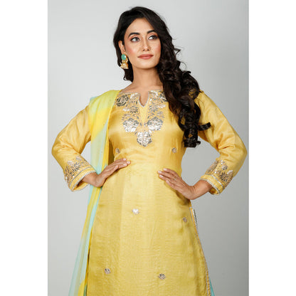 Rhapsody Jaipur Yellow Turquoise Skirt (Set of 3)