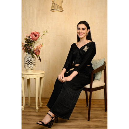 Rhapsody Jaipur Black Hand-Embroidered Co-Ord (Set of 2)