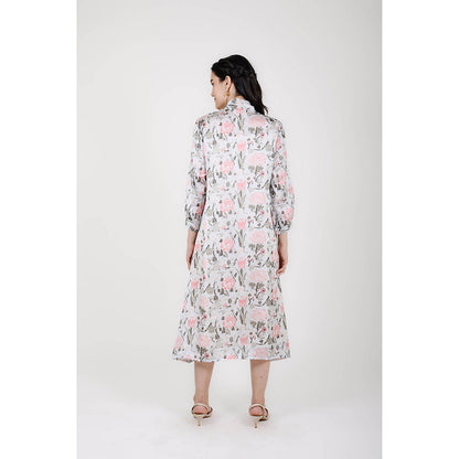 Rhapsody Jaipur Multi Colour Floral Printed Dress