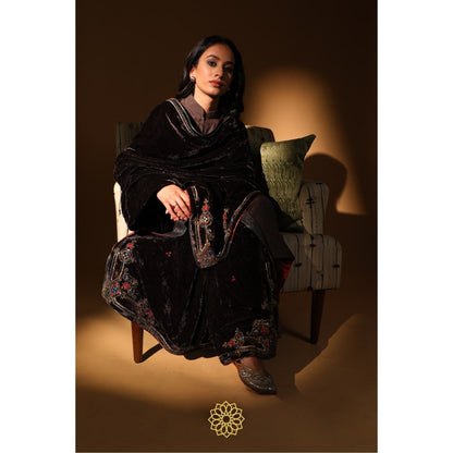 Rhua India Brown Zeba Dushala Dupatta