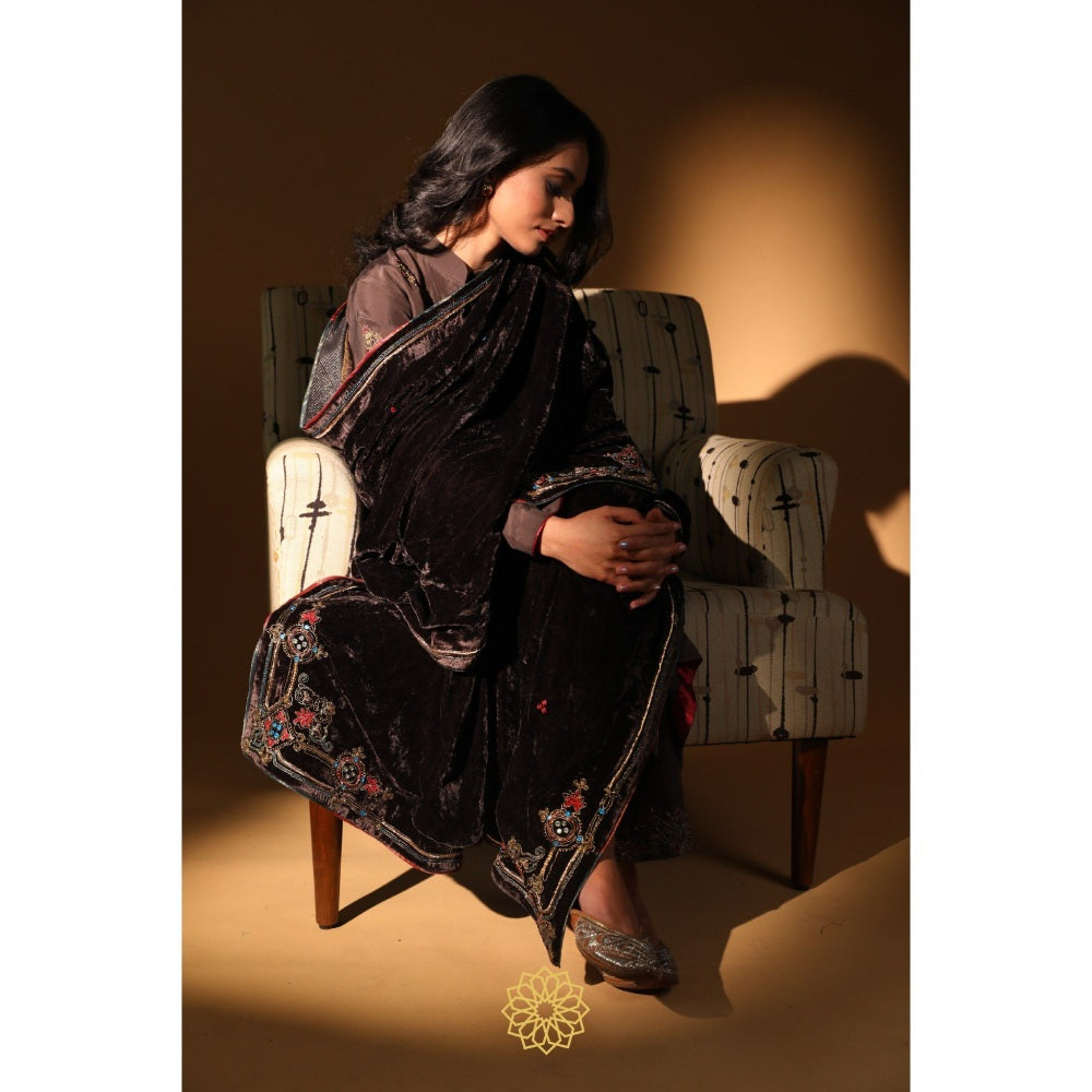 Rhua India Brown Zeba Dushala Dupatta