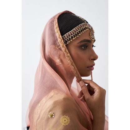 Rhua India Green Anika Lehenga with Blouse and Dupatta (Set of 3)