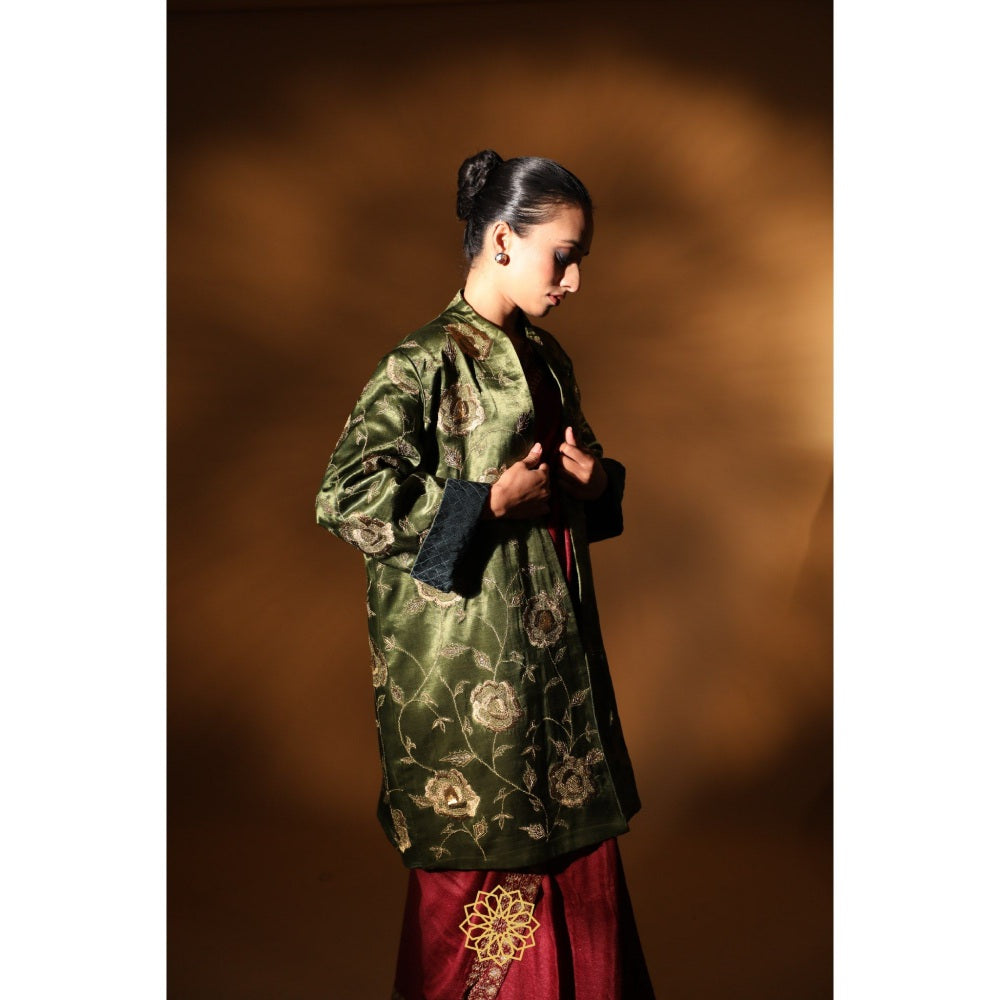 Rhua India Green Seher Shrug