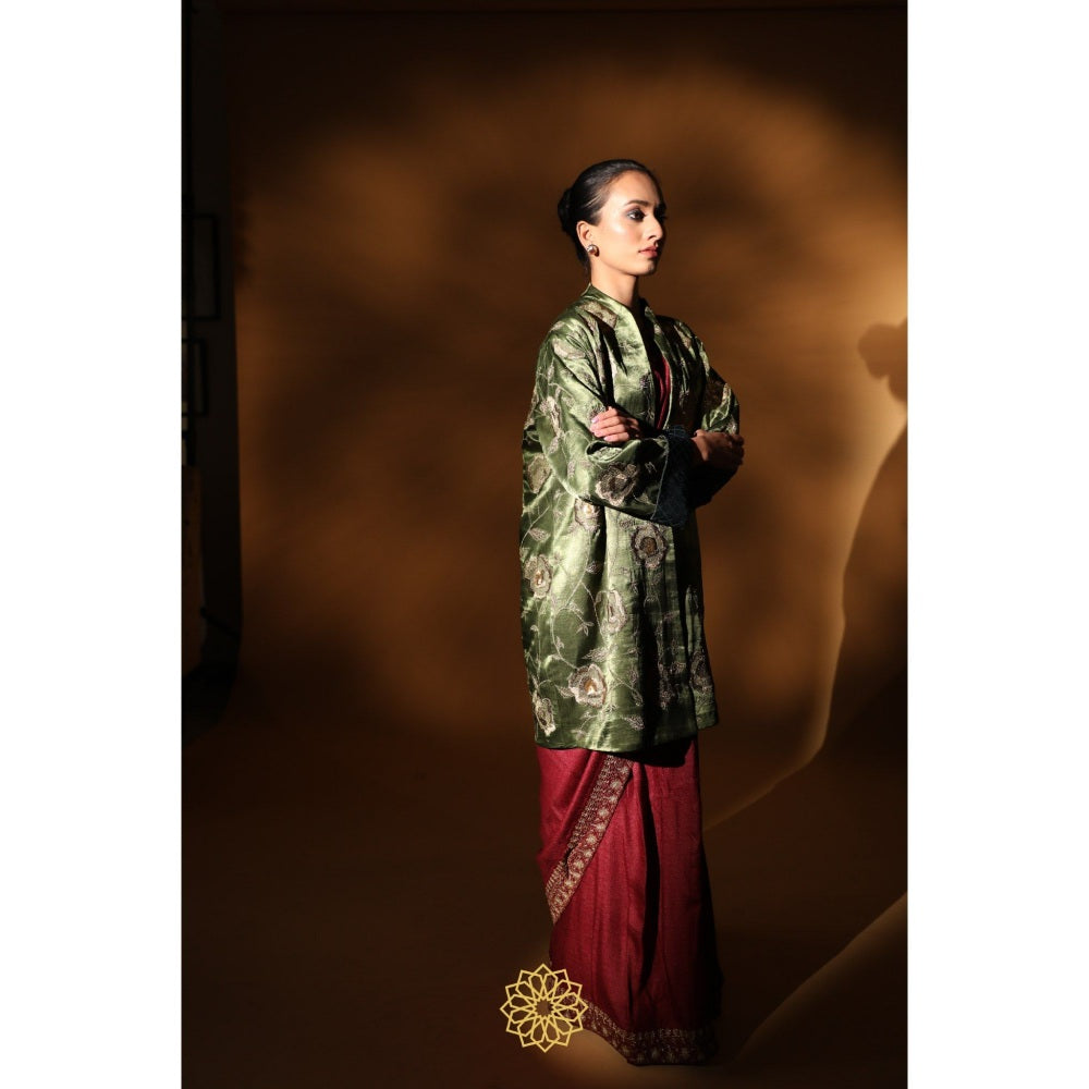 Rhua India Green Seher Shrug