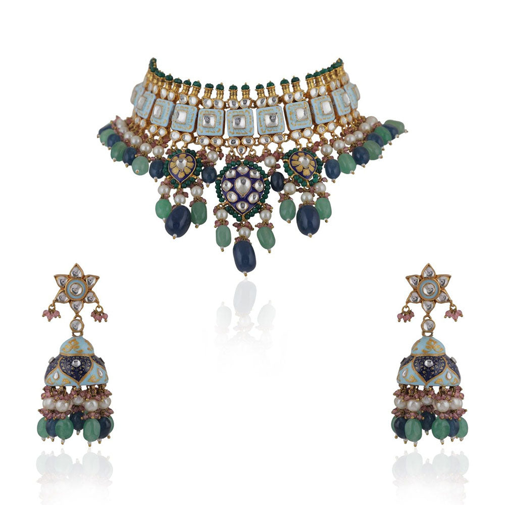 RIANA JEWELLERY Choker Necklace Set