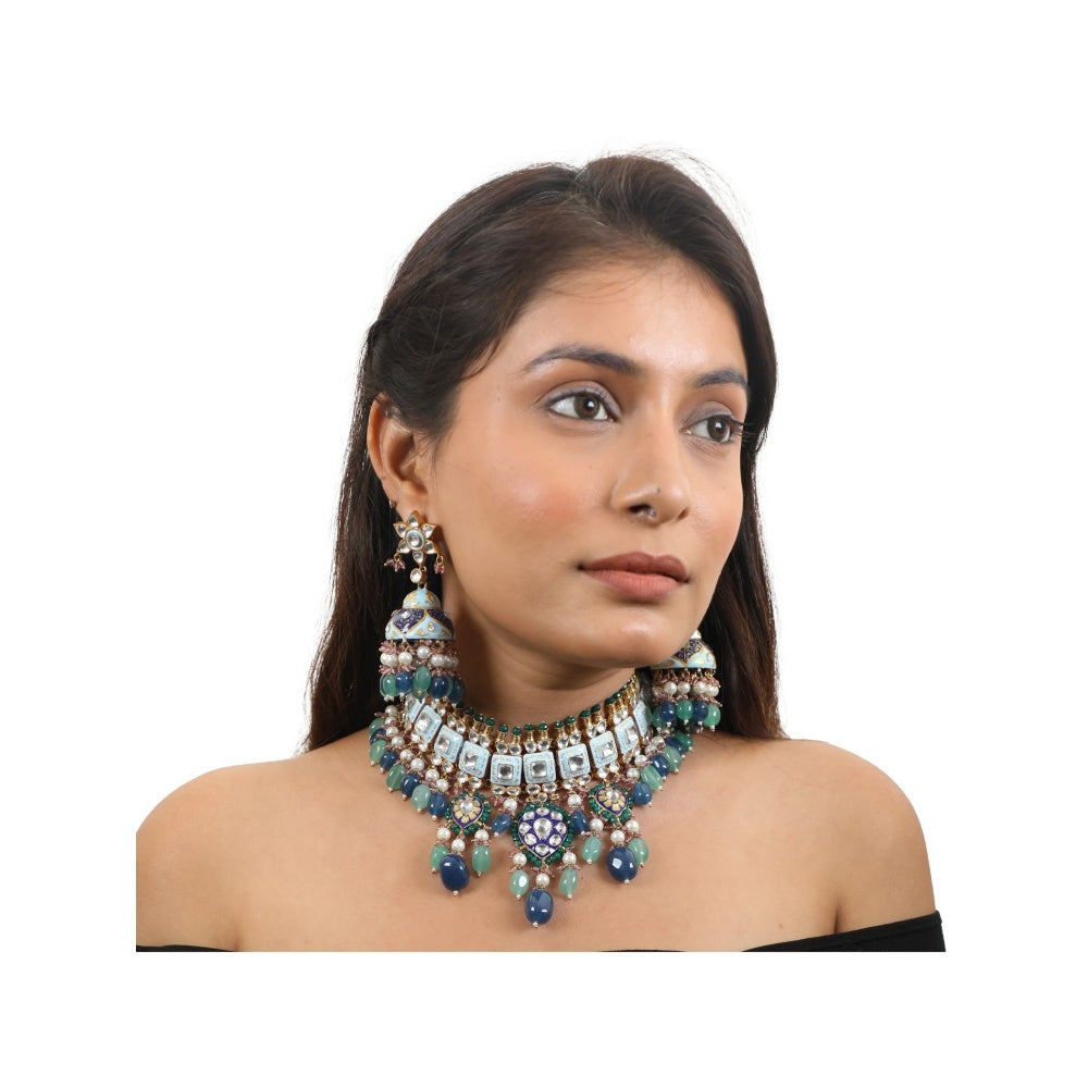 RIANA JEWELLERY Choker Necklace Set