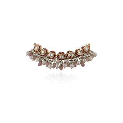 RIANA JEWELLERY Floral Motives Necklace Set