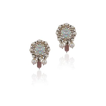 RIANA JEWELLERY Firozi Work Necklace Set