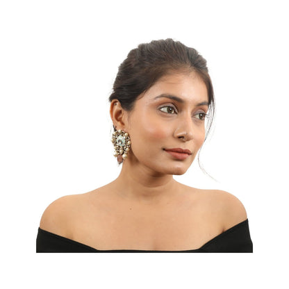 RIANA JEWELLERY Firozi Work Necklace Set