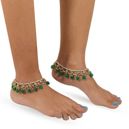 RIANA JEWELLERY Green Wedding Special Payal