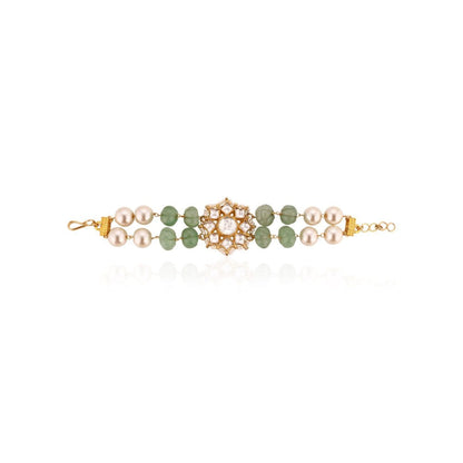 RIANA JEWELLERY 22Kt Gold Plated White Bracelet