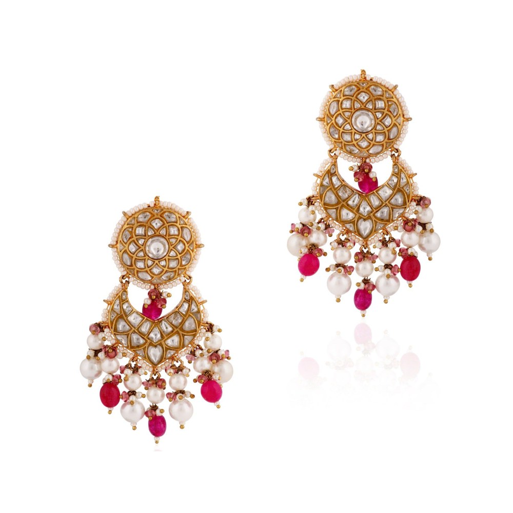 RIANA JEWELLERY Pink Pearl Earrings