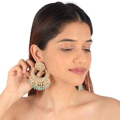 RIANA JEWELLERY Gold Plated Chandbaali