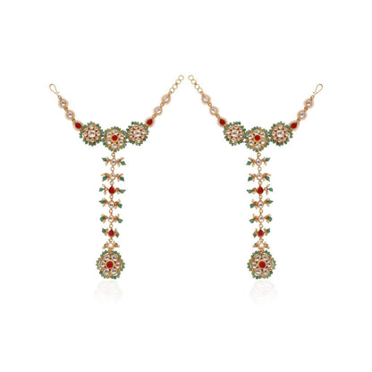 RIANA JEWELLERY Multi-coloured Hathphool