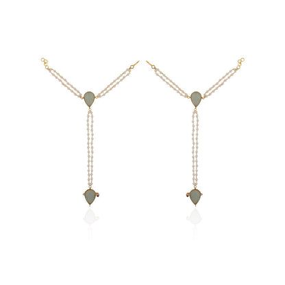 RIANA JEWELLERY Pearl Hathphool, Panja, Hand Harness, Indian Jewellery
