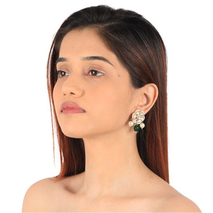 RIANA JEWELLERY Green White Choker Set