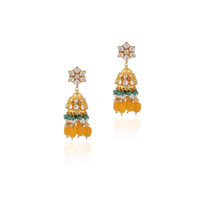 RIANA JEWELLERY Haldi Special Yellow Choker Set