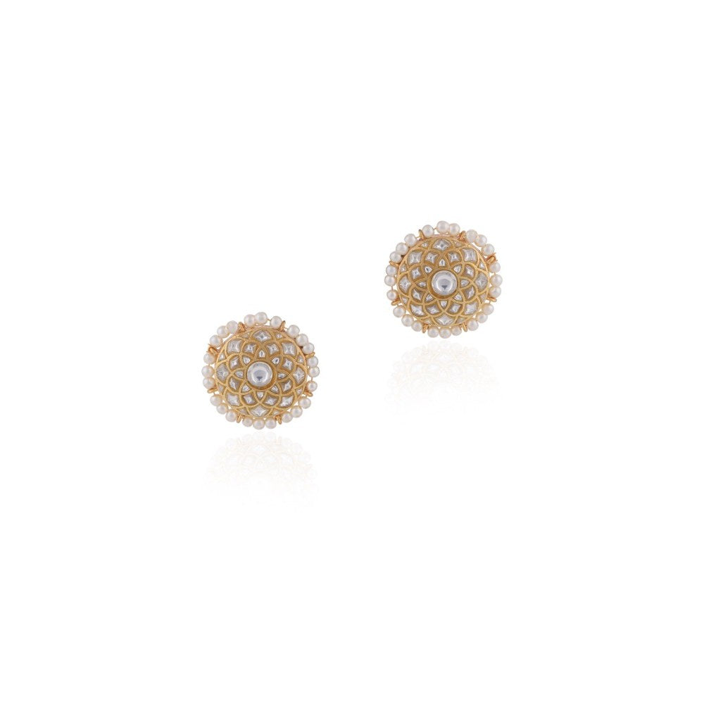 RIANA JEWELLERY Glamorous White Pearl Choker Set
