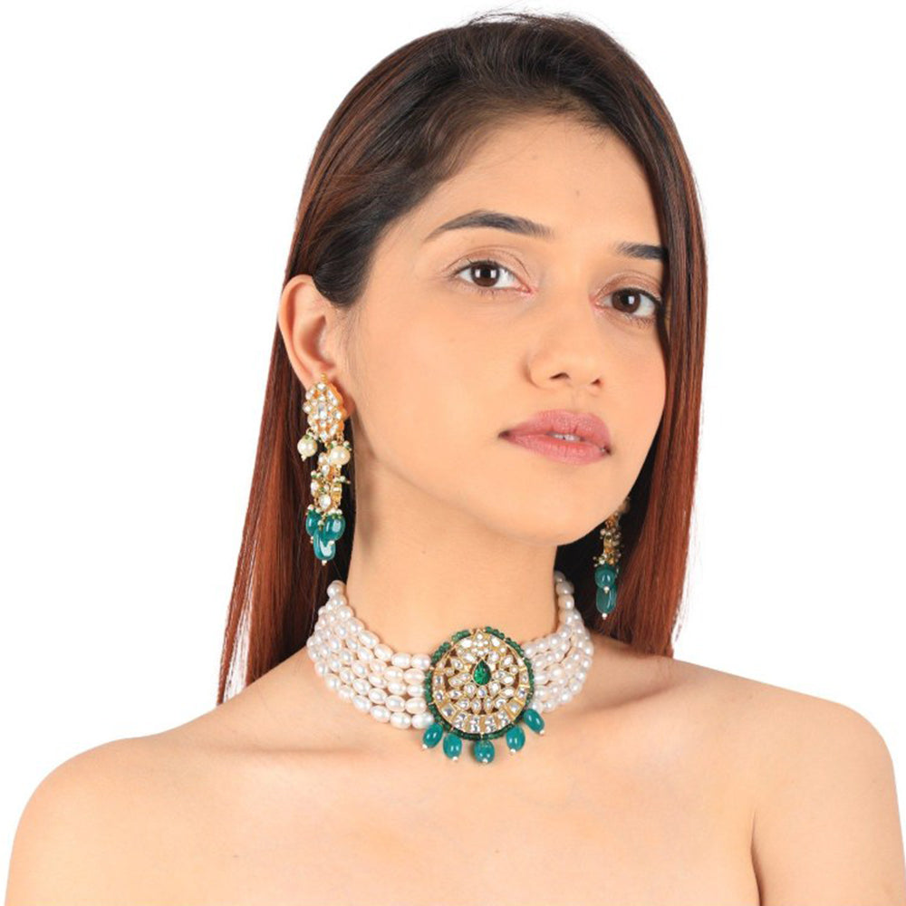 RIANA JEWELLERY Rice Pearl Pendant Set