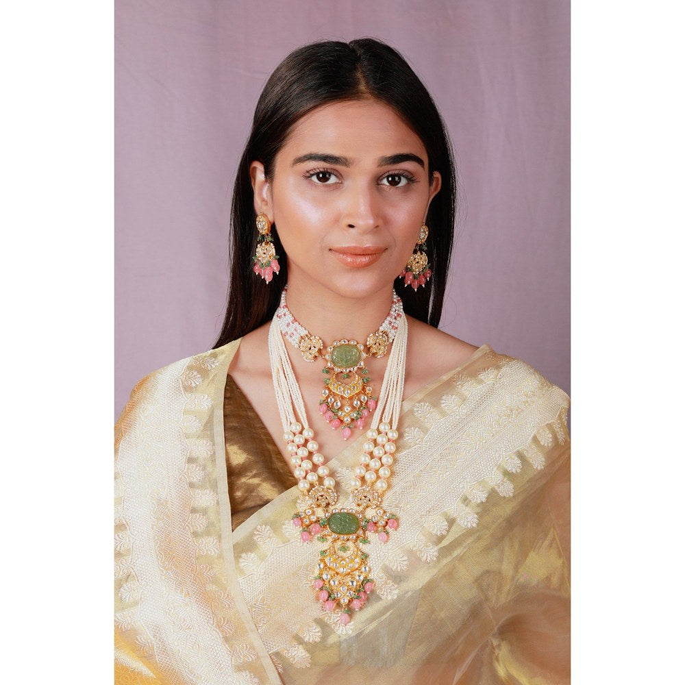 RIANA JEWELLERY Midwestern Cum Traditional Bridal Necklace Set