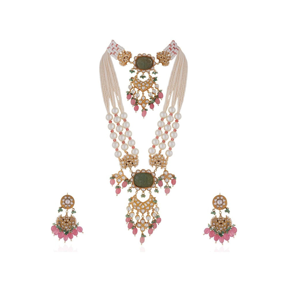 RIANA JEWELLERY Midwestern Cum Traditional Bridal Necklace Set