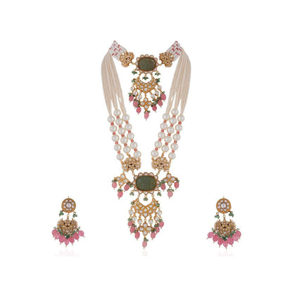 RIANA JEWELLERY Midwestern Cum Traditional Bridal Necklace Set