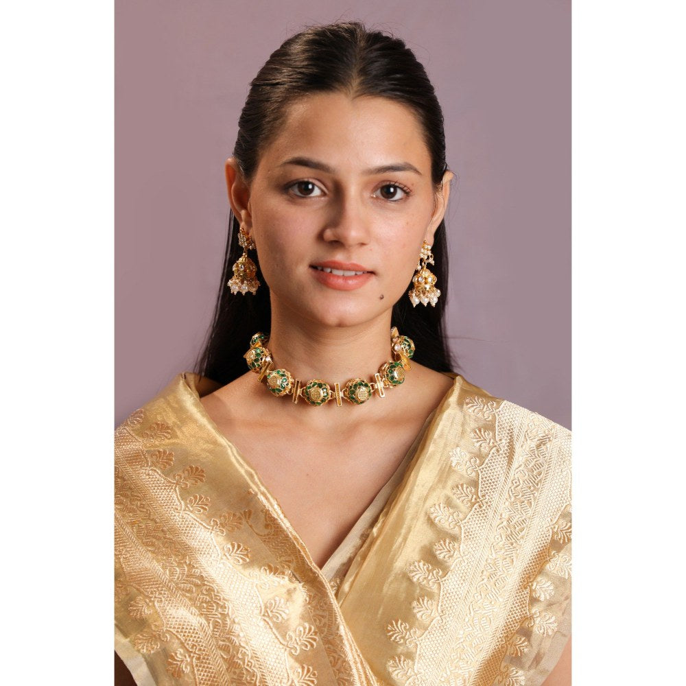 RIANA JEWELLERY Reversible Two Side Choker Necklace Set