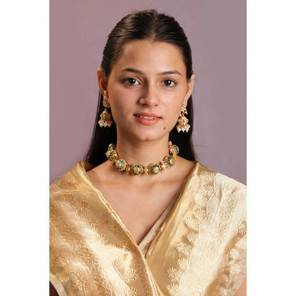 RIANA JEWELLERY Reversible Two Side Choker Necklace Set