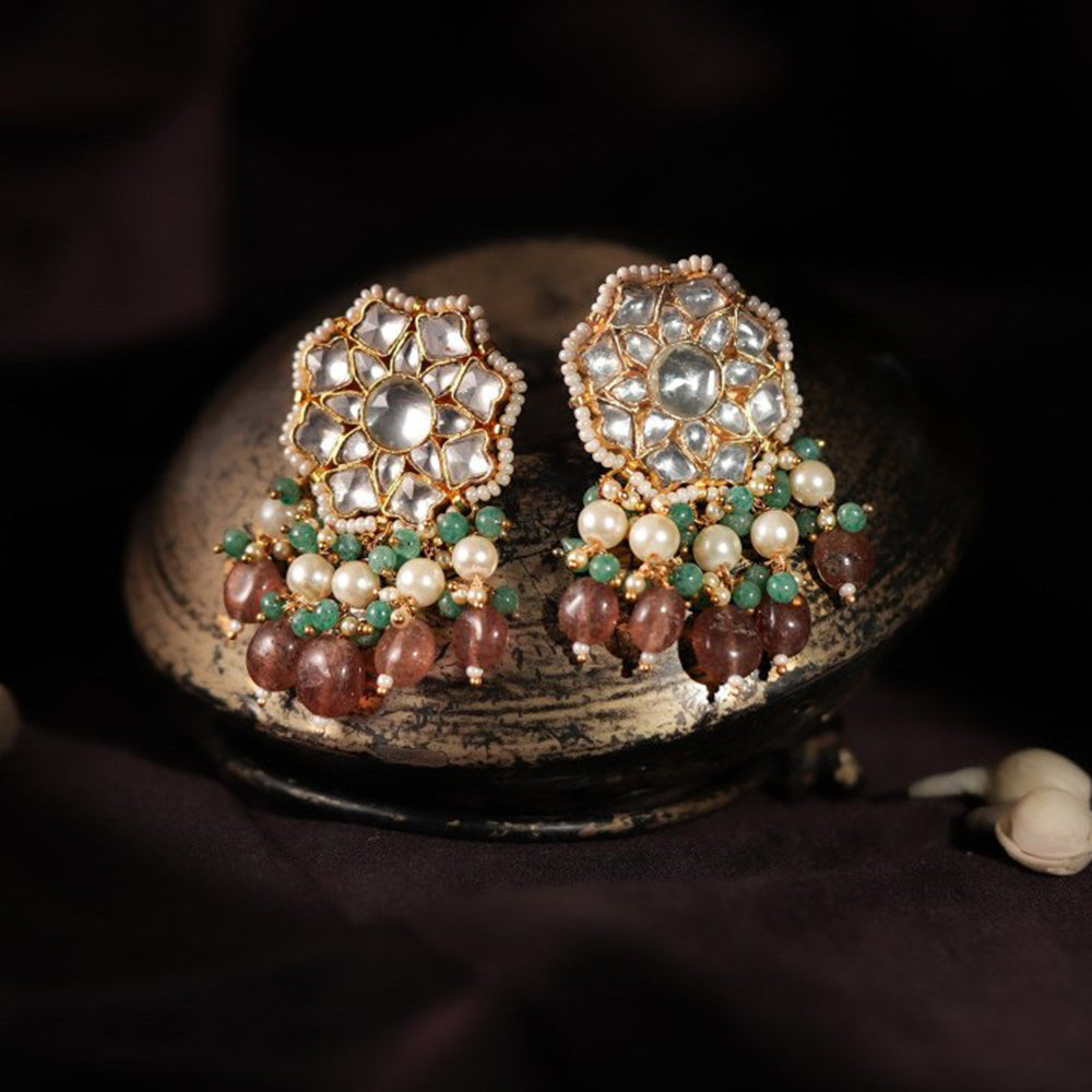 RIANA JEWELLERY Designer Gorgeous Pink Green Choker Set
