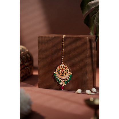 RIANA JEWELLERY Ethnic Multicolour Design Maang Tikka