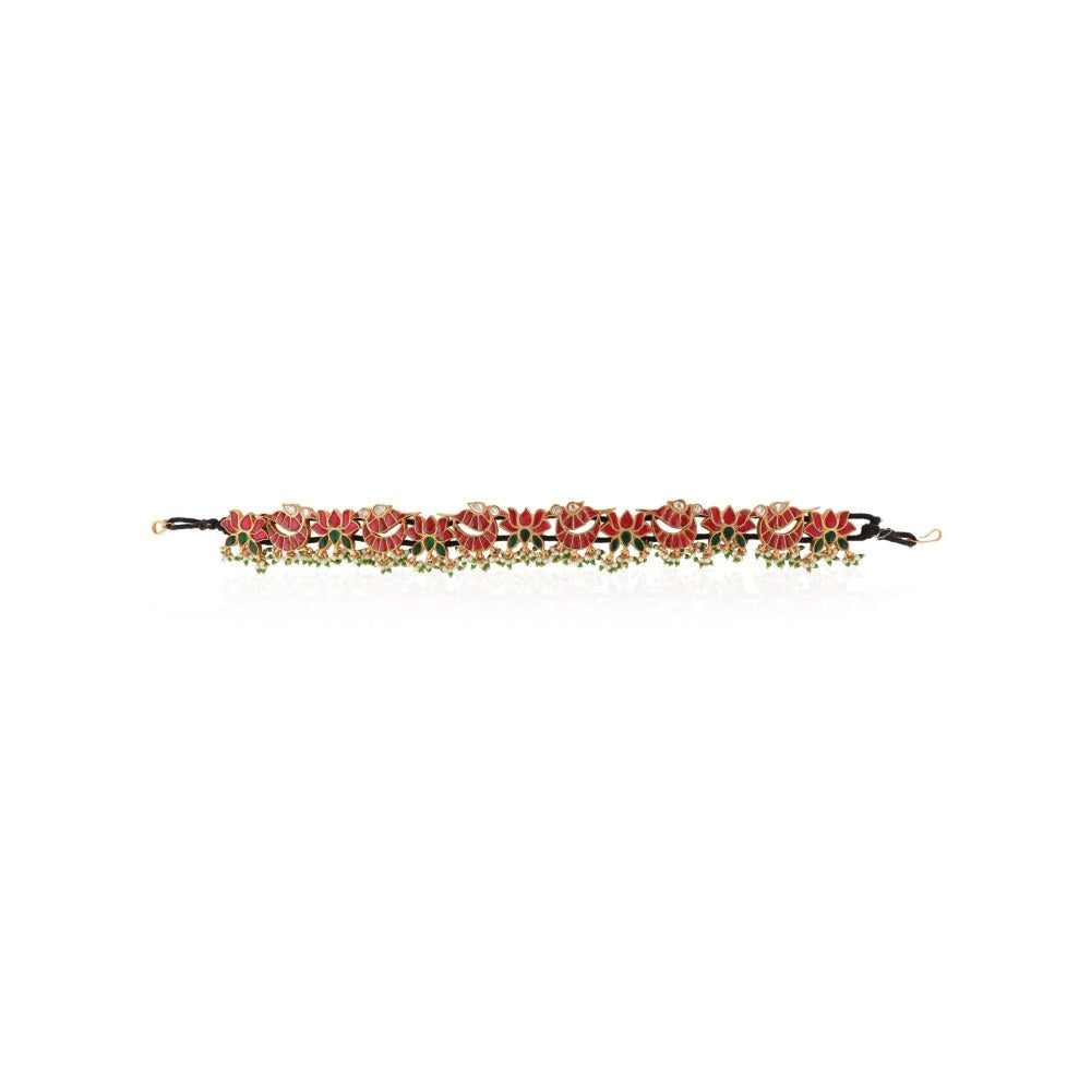 RIANA JEWELLERY Lotus & Peacock Motives Matha Patti