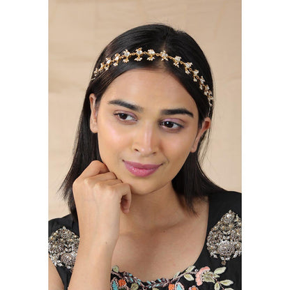 RIANA JEWELLERY Dull Gold Finish Delicate And Royal Yet Ethnic Matha Patti