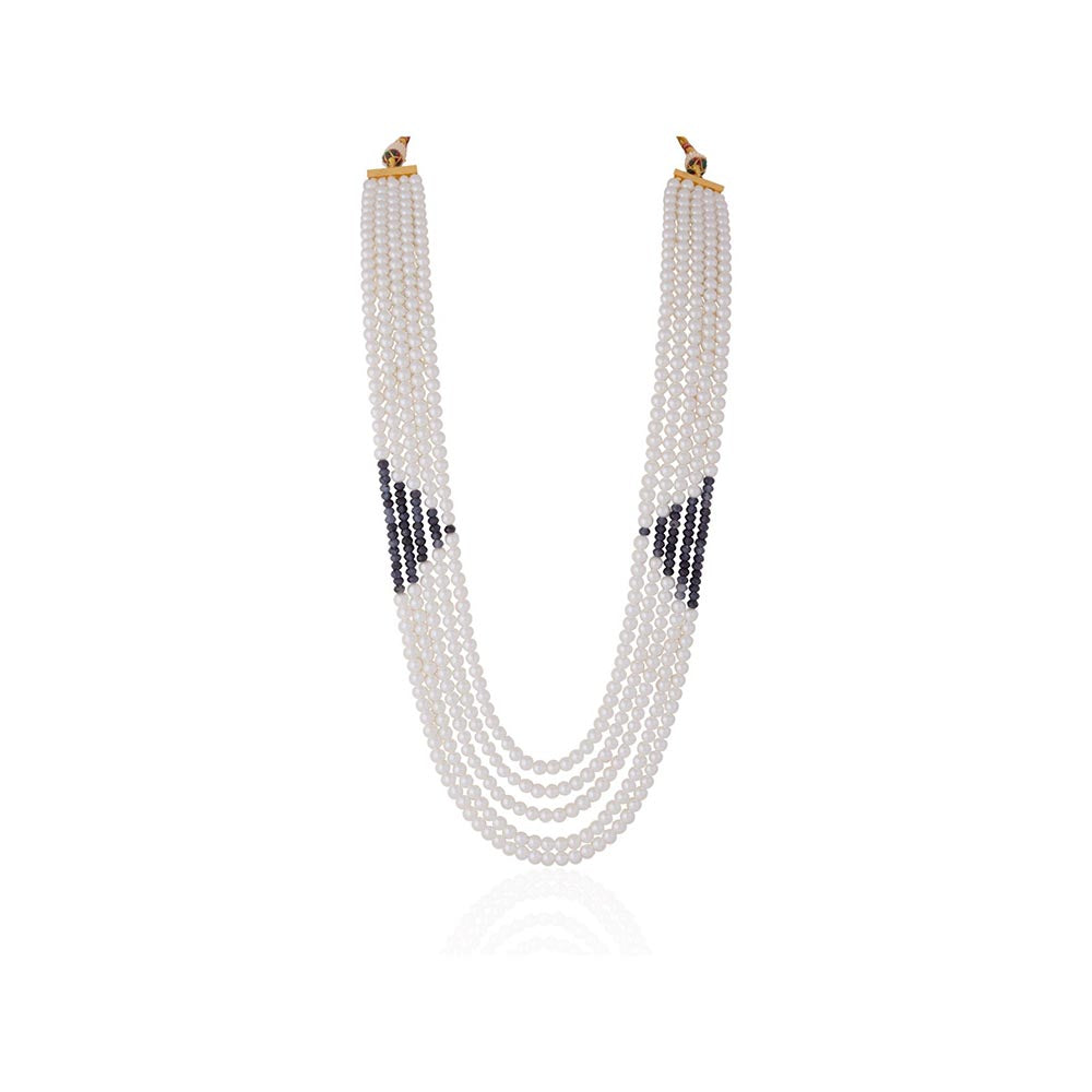RIANA JEWELLERY Blue Saphire Beads Traditional Wear Maala For Women