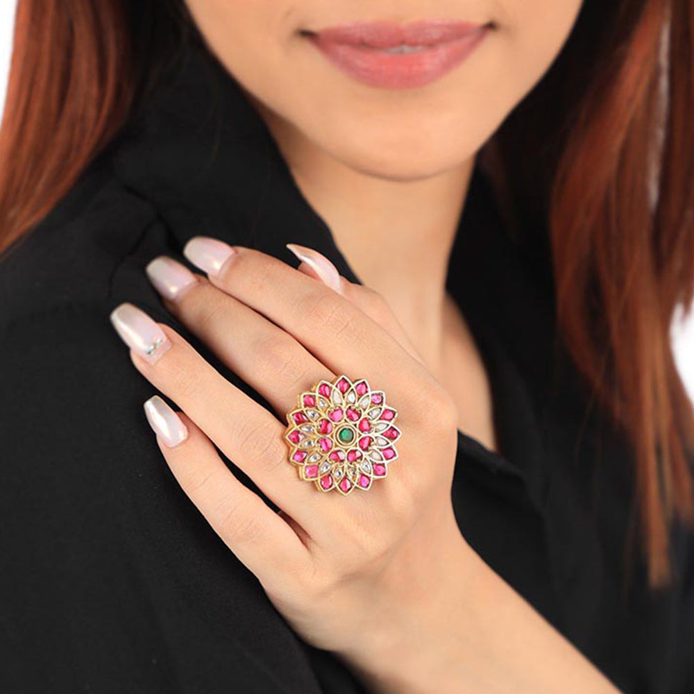 RIANA JEWELLERY Leaf Design Ring