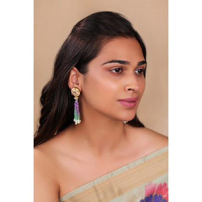 RIANA JEWELLERY Mina Work Studs With Pastel Beads