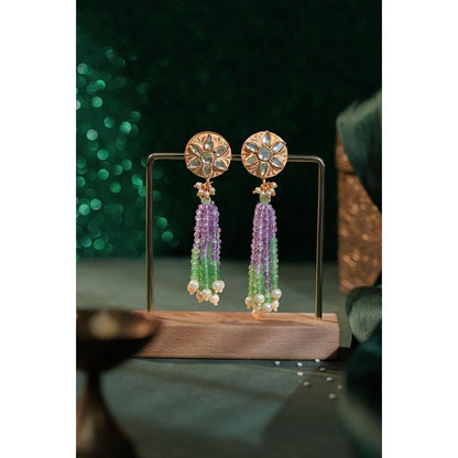 RIANA JEWELLERY Mina Work Studs With Pastel Beads