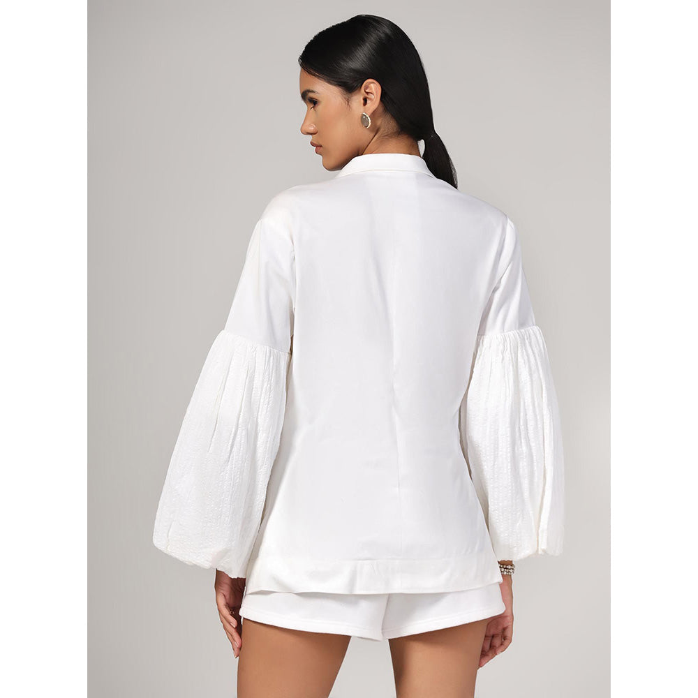 RINA DHAKA Women'S White Embellished Blazer