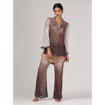RINA DHAKA Women'S Shaded Sequin Co-Ord (Set of 2)